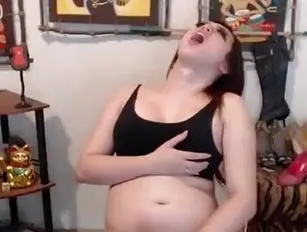 Luscious shemale shows off her dick on webcams and masturbates