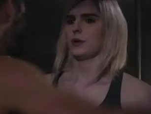 TS Ella rides on her Stepbrothers cock