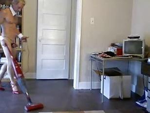 ROBERT RICHARD MILGATE COMPLETELY REVEALED CLEANING IN TAN PANTYHOSE AND HIGH HEELS